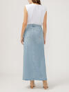 Side Slit Denim Maxi Skirt, , hi-res image number 1