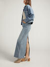 Back-Slit Maxi Jean Skirt, , hi-res image number 2