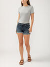 Boyfriend Mid Rise Luxe Stretch Shorts, , hi-res image number 0