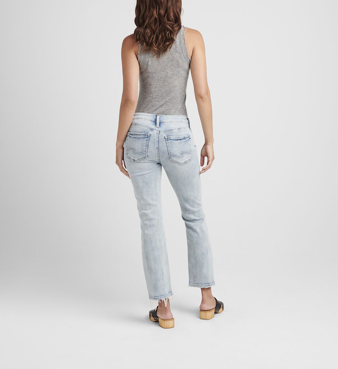 Suki Mid Rise Straight Crop Jeans Back