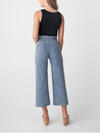 Belted High Rise Wide Leg Crop Jeans image number 1