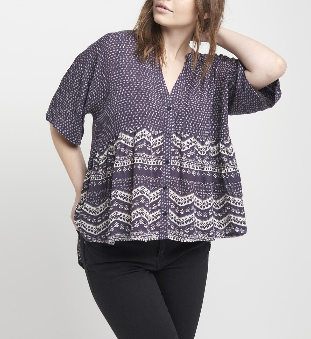Eden Printed High-Low Blouse Final Sale, , hi-res image number 2