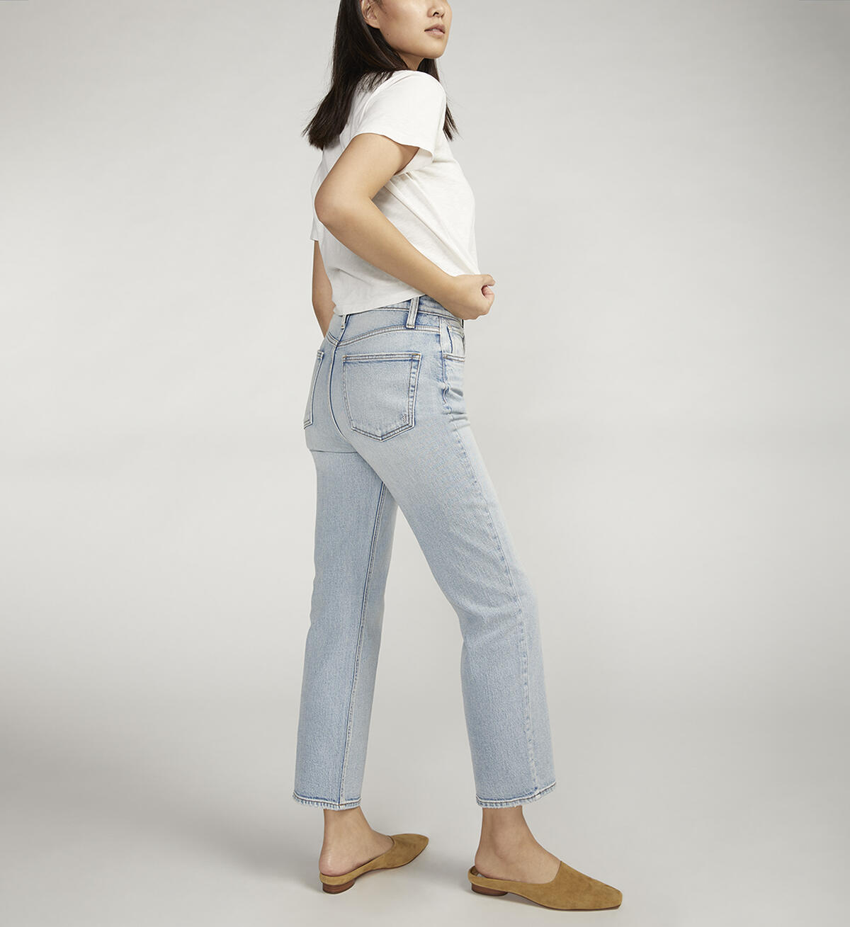 Highly Desirable High Rise Straight Leg Jeans, , hi-res image number 1