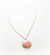 Pink and Gold-Tone Reversible Pendant Necklace, , hi-res image number 0