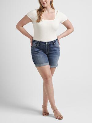 Boyfriend Mid Rise Shorts Plus Size
