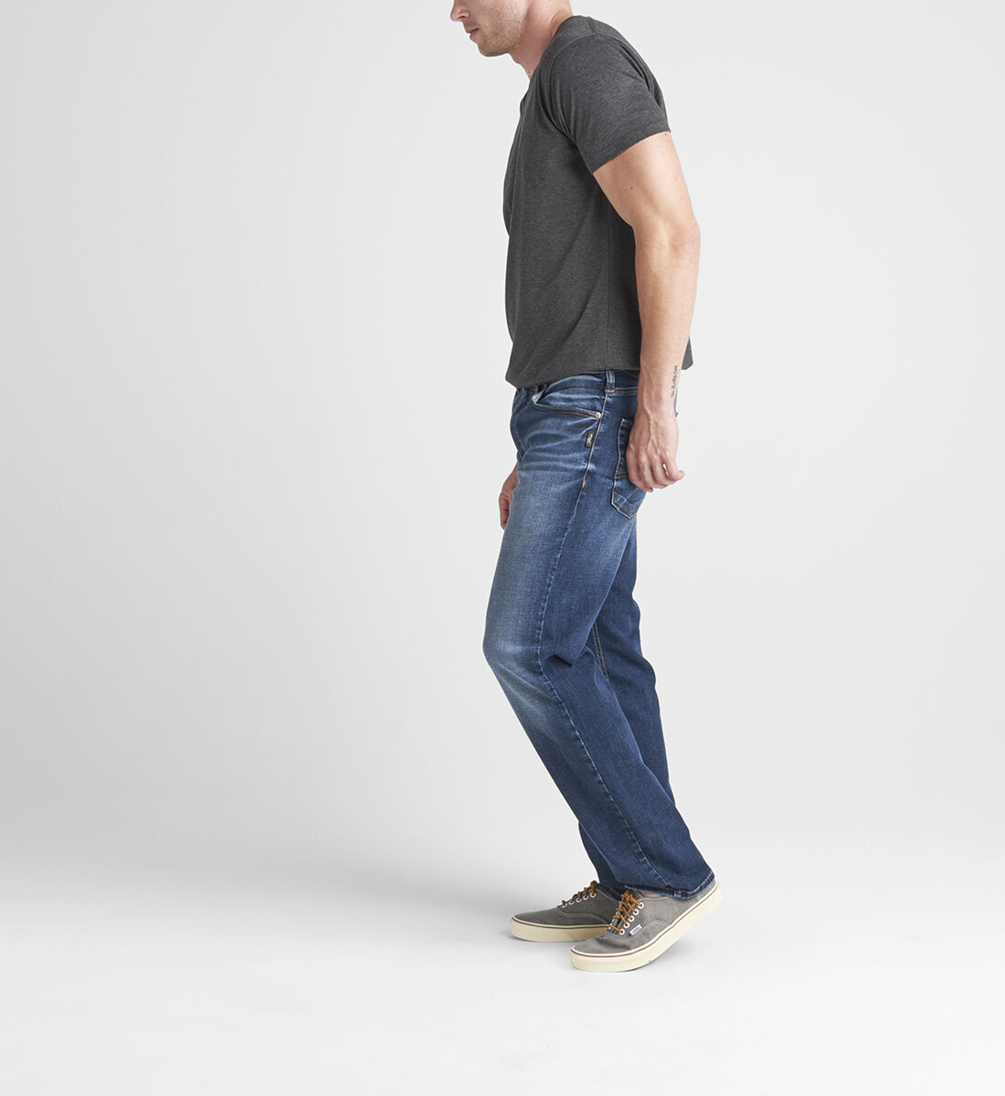 Eddie Relaxed Fit Tapered Leg Jeans Side