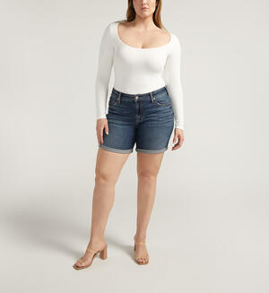 Boyfriend Mid Rise Shorts Plus Size