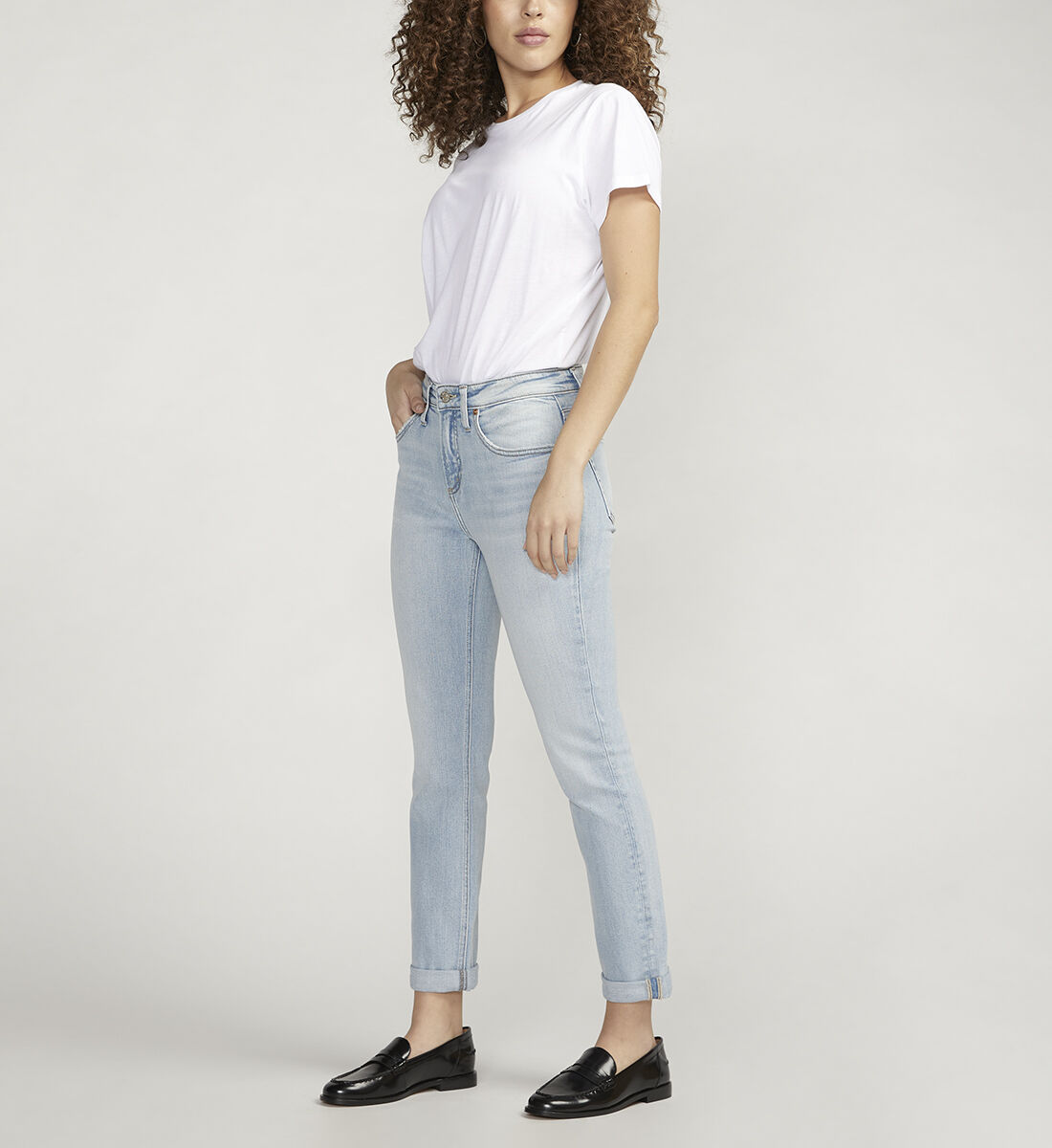High rise slim leg jeans shop