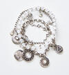 Silver-Tone Charm Bracelet Set, , hi-res image number 0