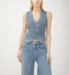 Limited Edition Studded Denim Vest, , hi-res image number 0