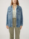 Women's Denim Shirt Jacket, , hi-res image number 0