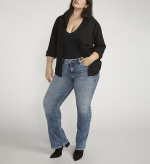 Suki Mid Rise Bootcut Jeans Plus Size