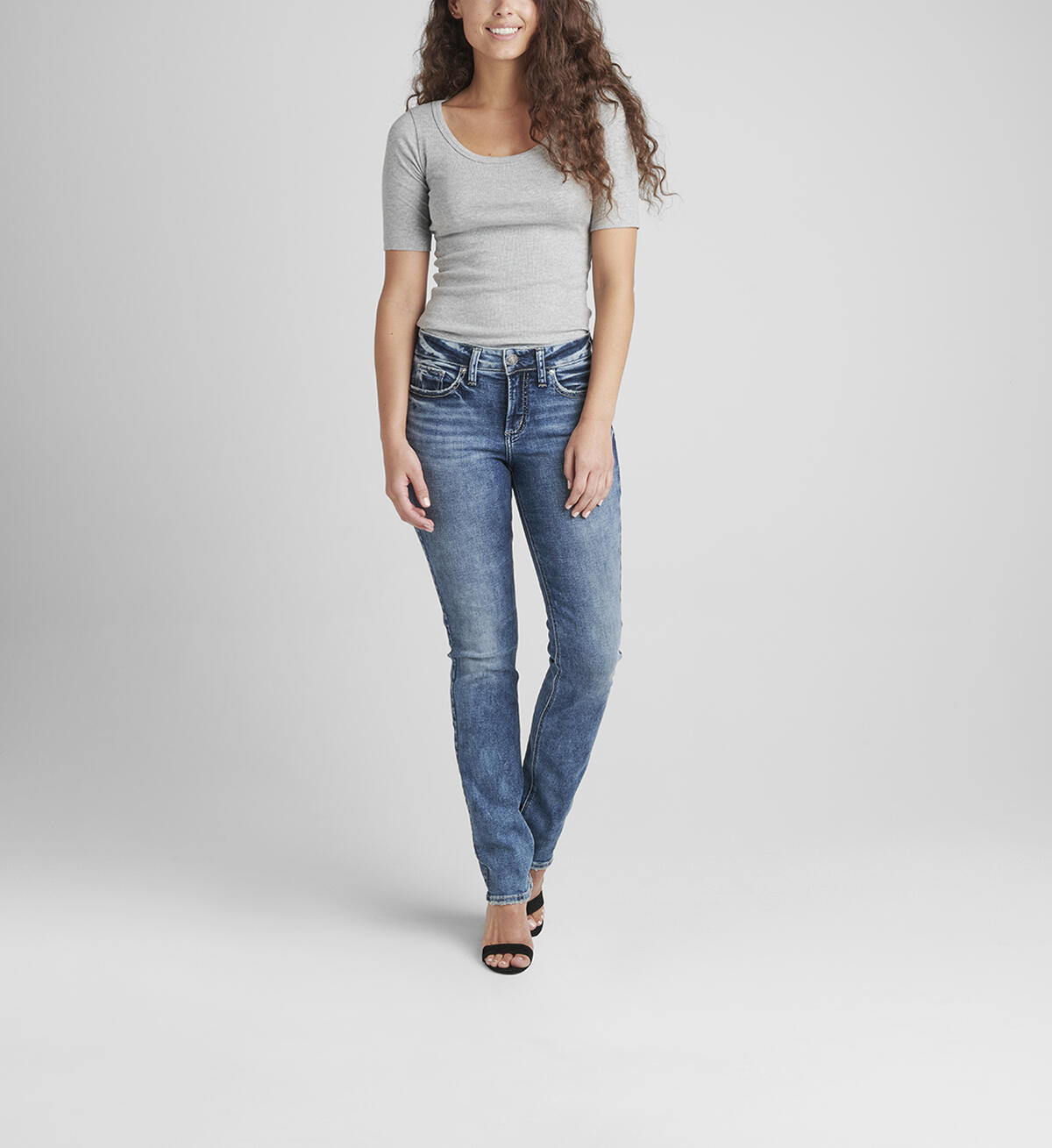 Suki Mid Rise Straight Leg Jeans, , hi-res image number 0