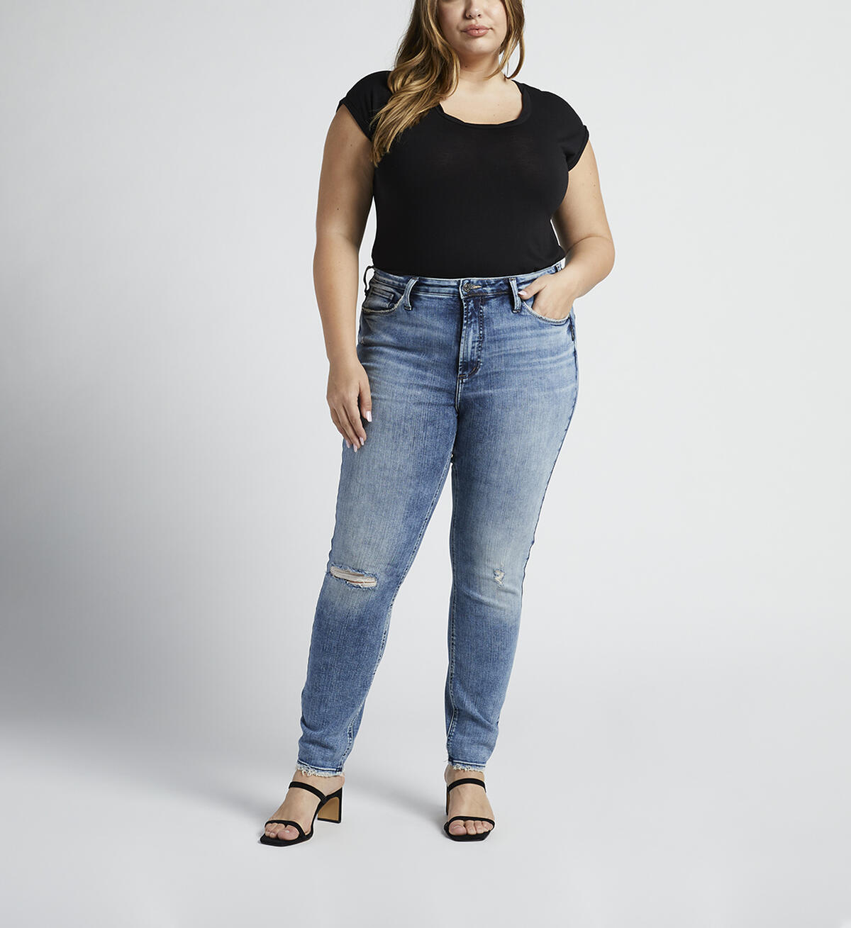 High Note High Rise Skinny Jeans Plus Size, , hi-res image number 0