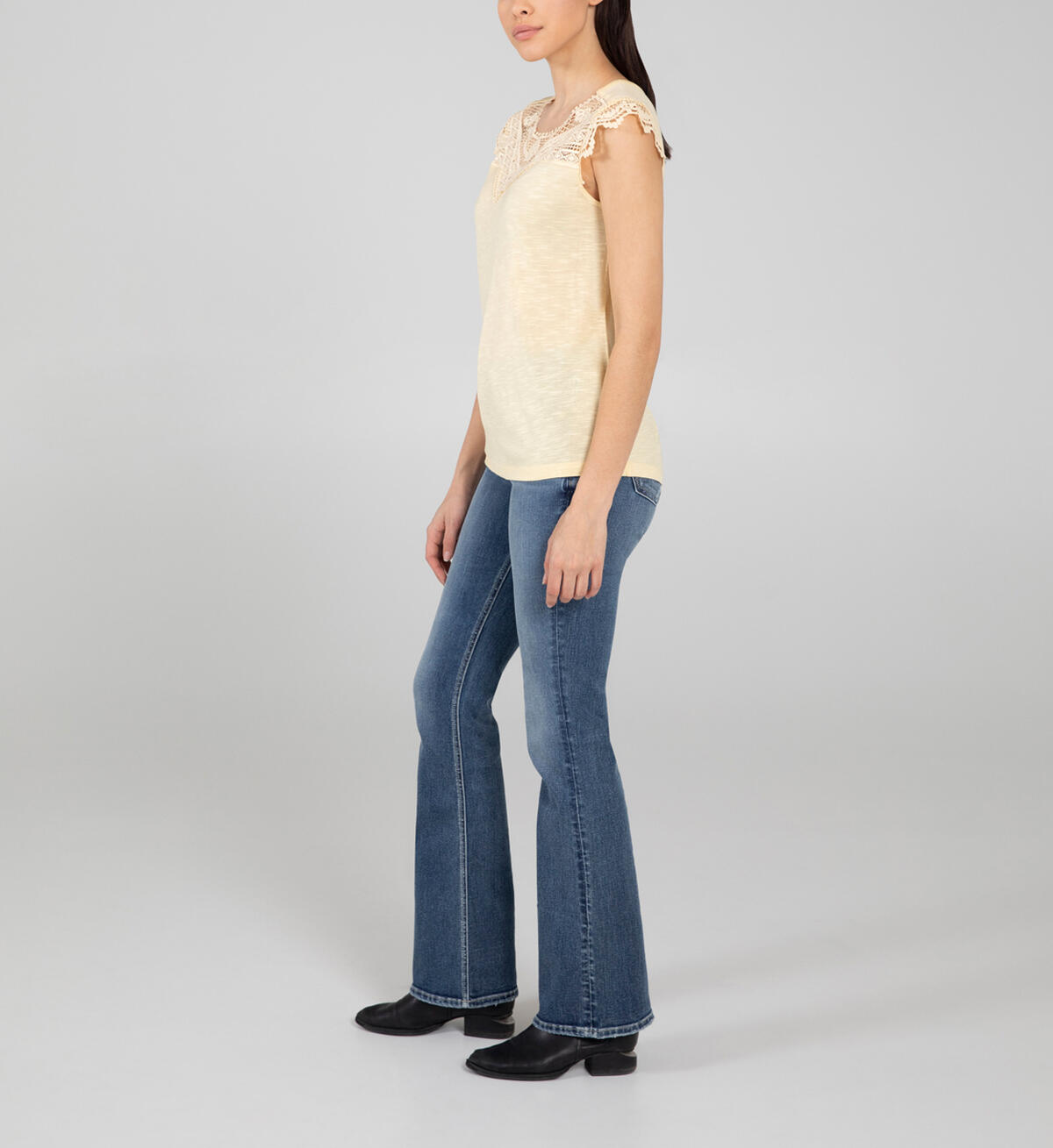 Sleeveless Top  With Crochet Lace Detail, , hi-res image number 2