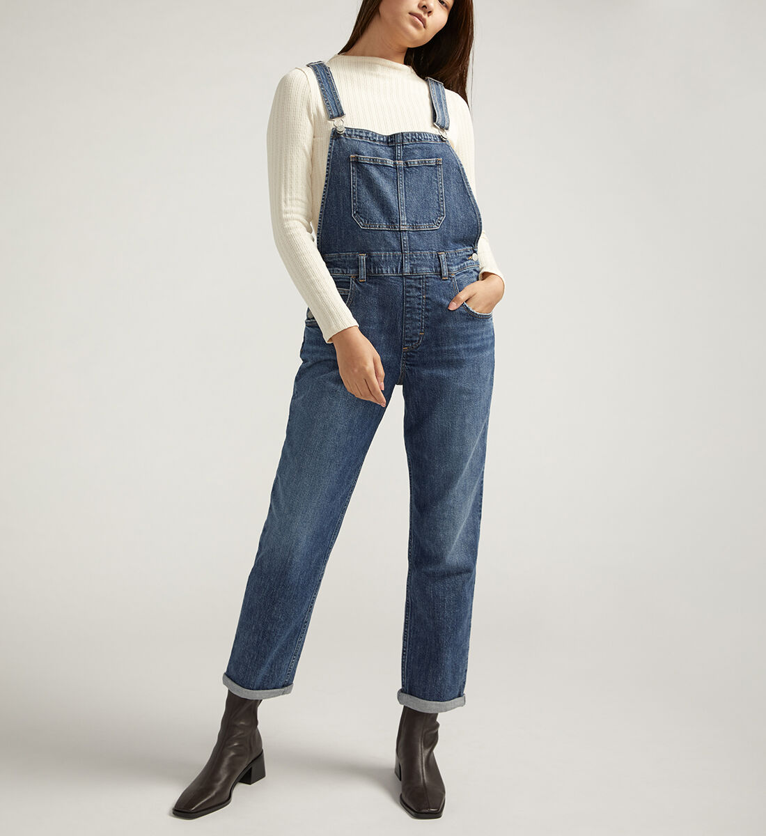 Buy Baggy Straight Leg Overall Jeans for USD 99.00 | Silver