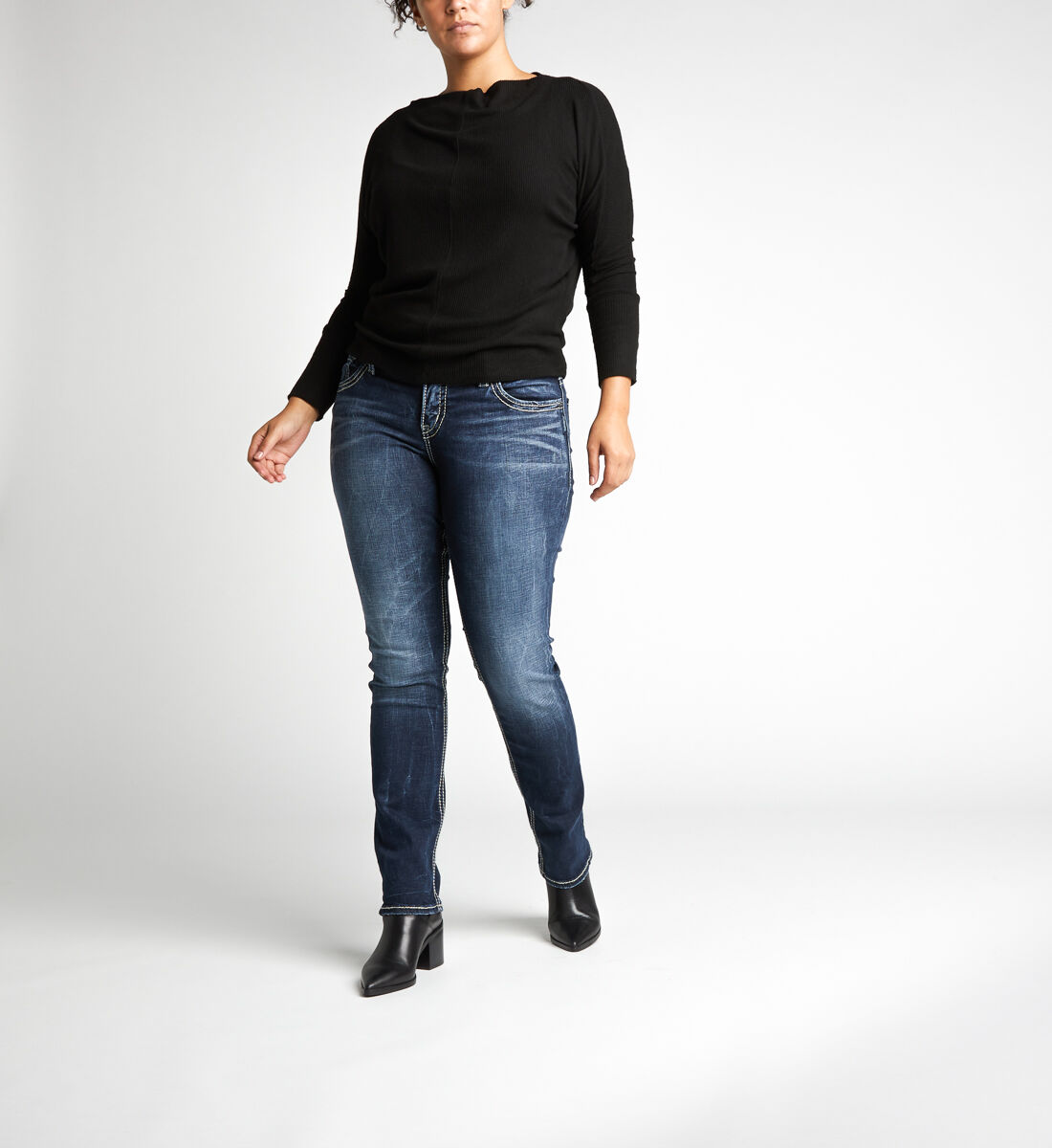 Suki Mid Rise Straight Leg Jeans Plus Size Alt Image 1