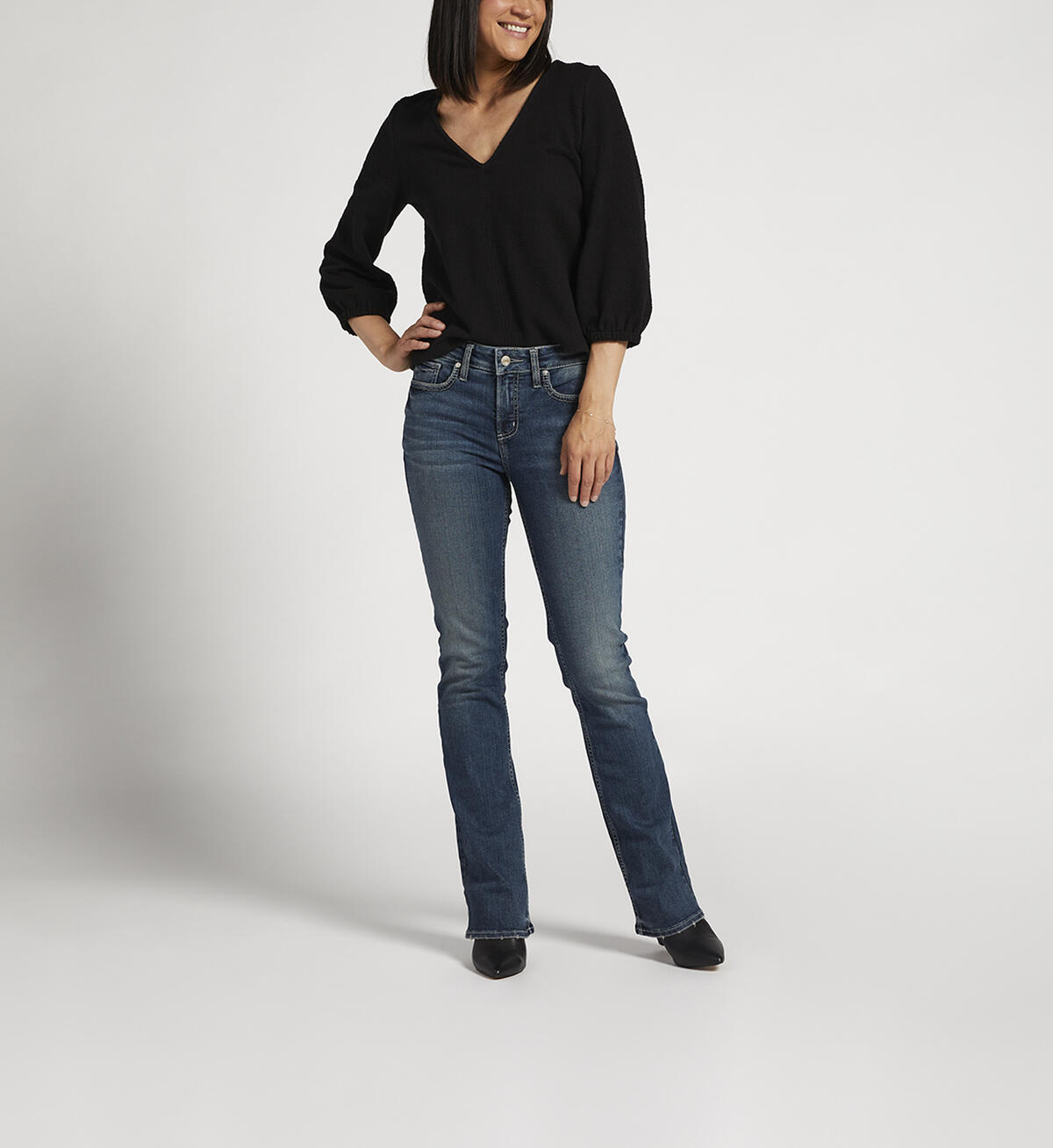 Suki Mid Rise Bootcut Jeans, , hi-res image number 0
