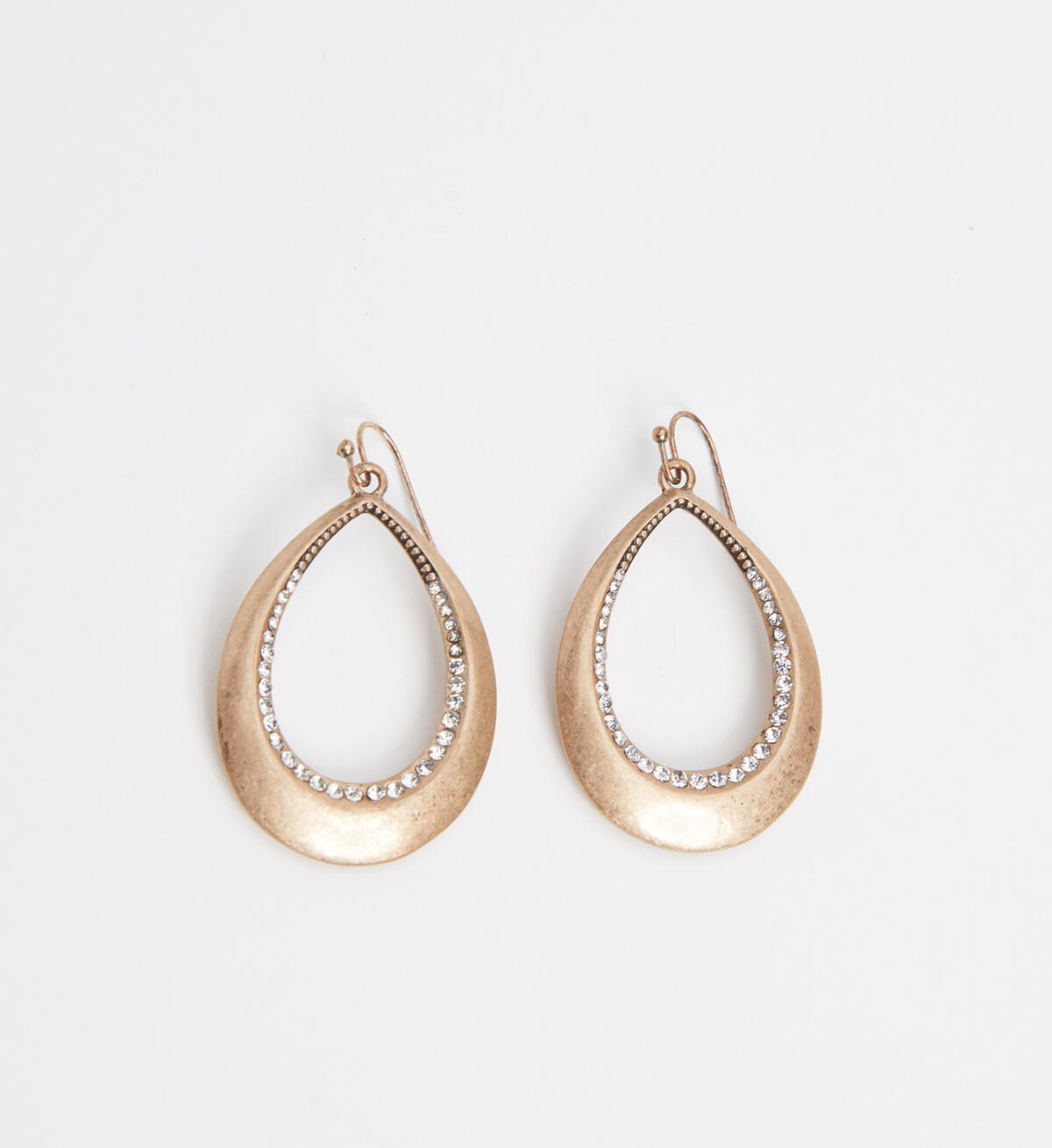 Silver-Tone Teardrop Statement Earrings, Gold, hi-res image number 1
