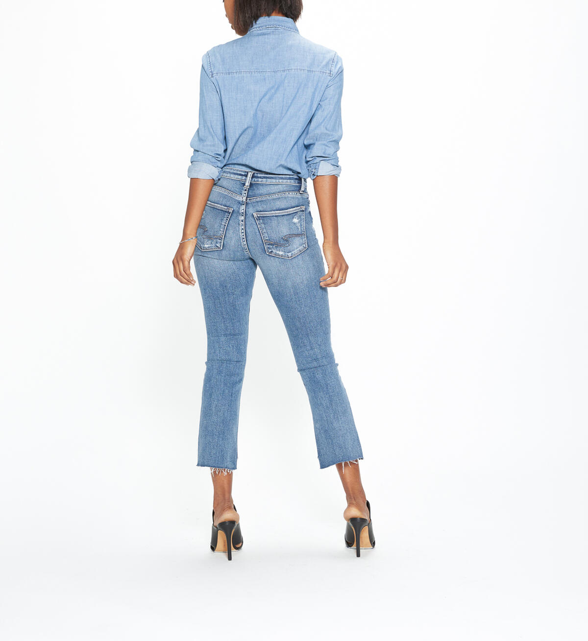 Mazy Boot Crop High Rise Medium Wash, , hi-res image number 1