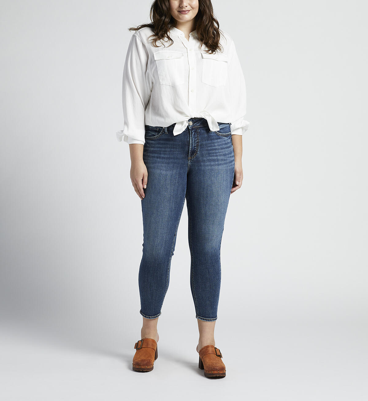 Suki Mid Rise Skinny Crop Jeans Plus Size, , hi-res image number 0