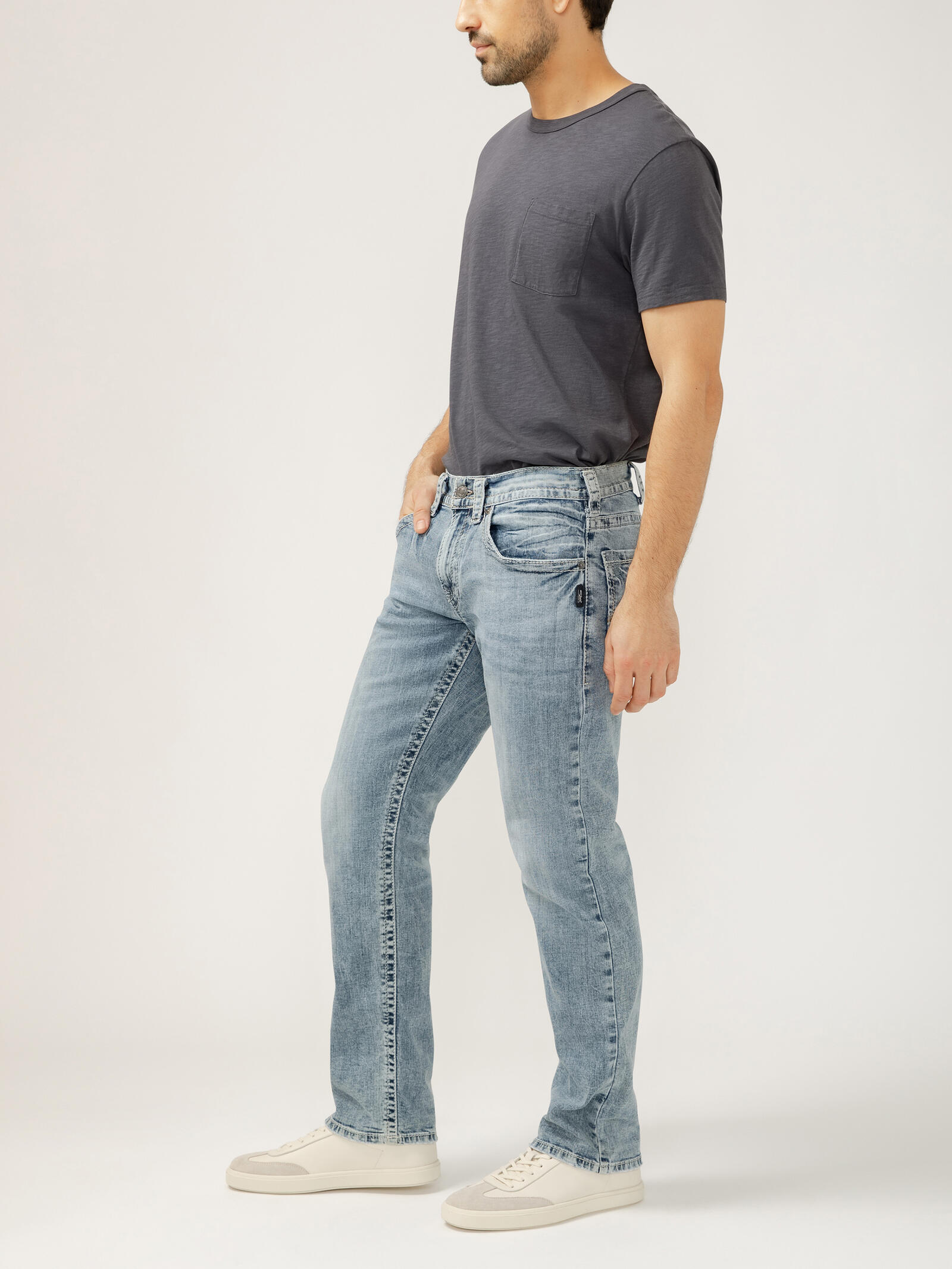 Buy Eddie Relaxed Fit Tapered Leg Jeans for USD Silver Jeans