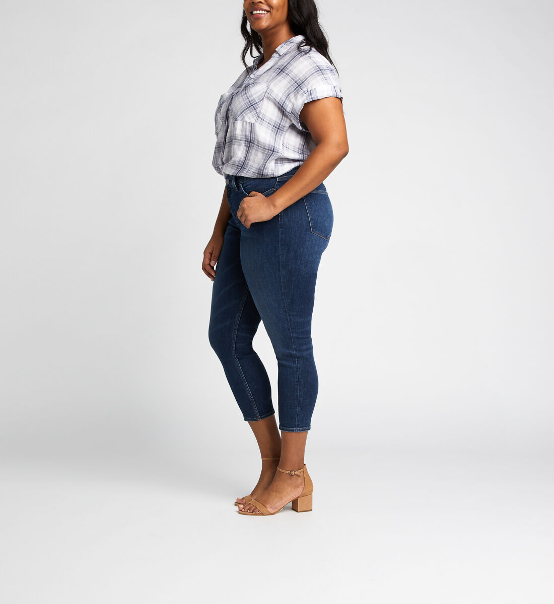 Plus size shop cropped skinny jeans