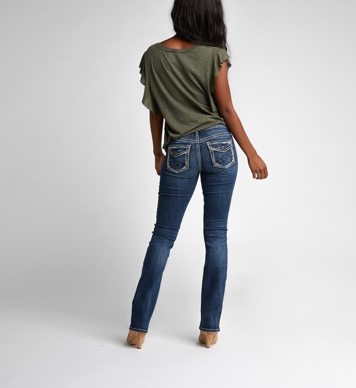 Suki Mid-Rise Curvy Slim Bootcut Jeans, , hi-res image number 1