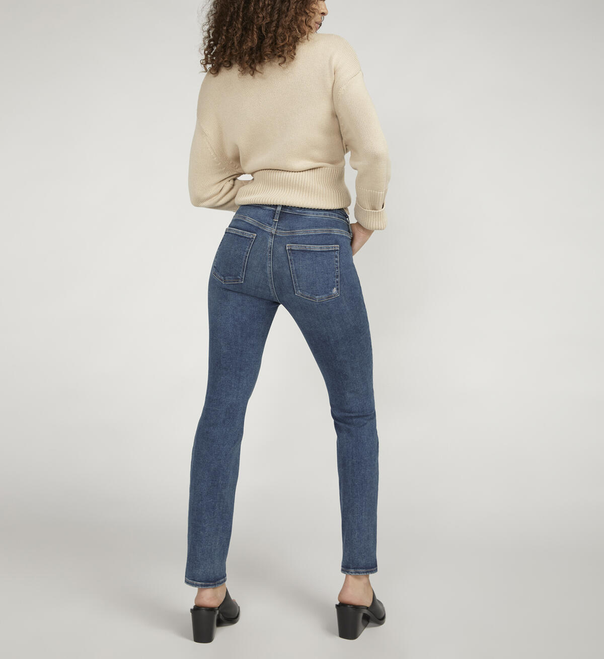 Infinite Fit Mid Rise Straight Leg Jeans, Indigo, hi-res image number 1