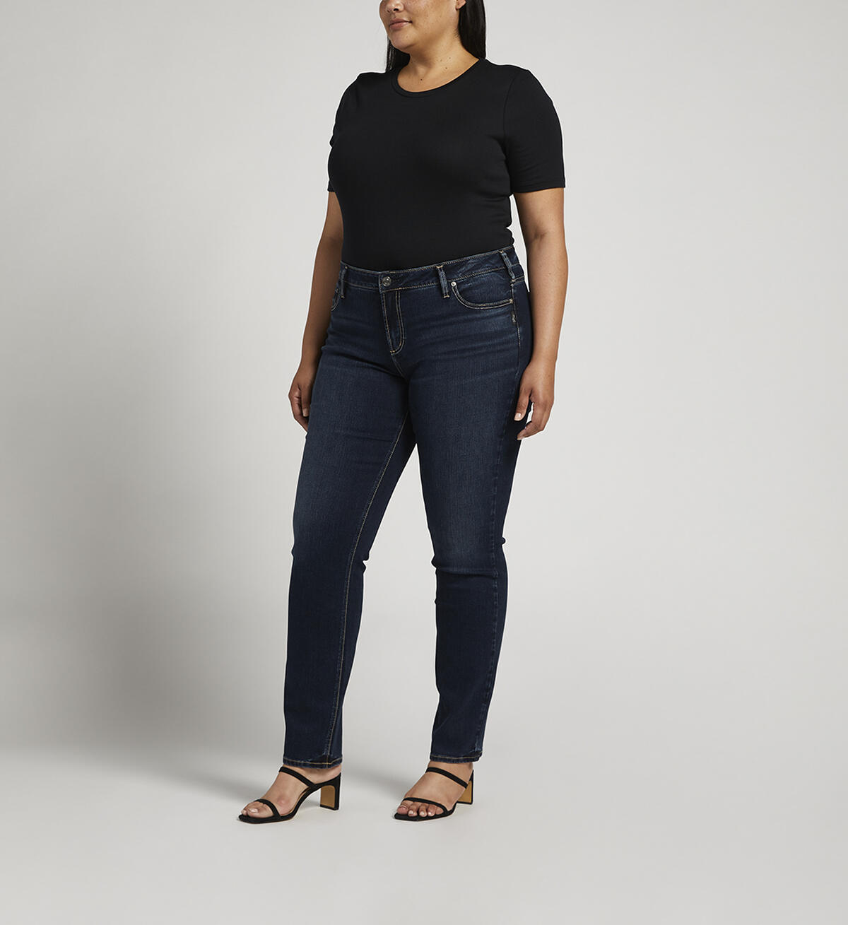 Elyse Mid Rise Straight Leg Jeans Plus Size, , hi-res image number 2