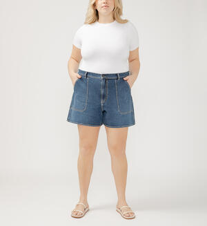High Rise Utility Shorts Plus Size