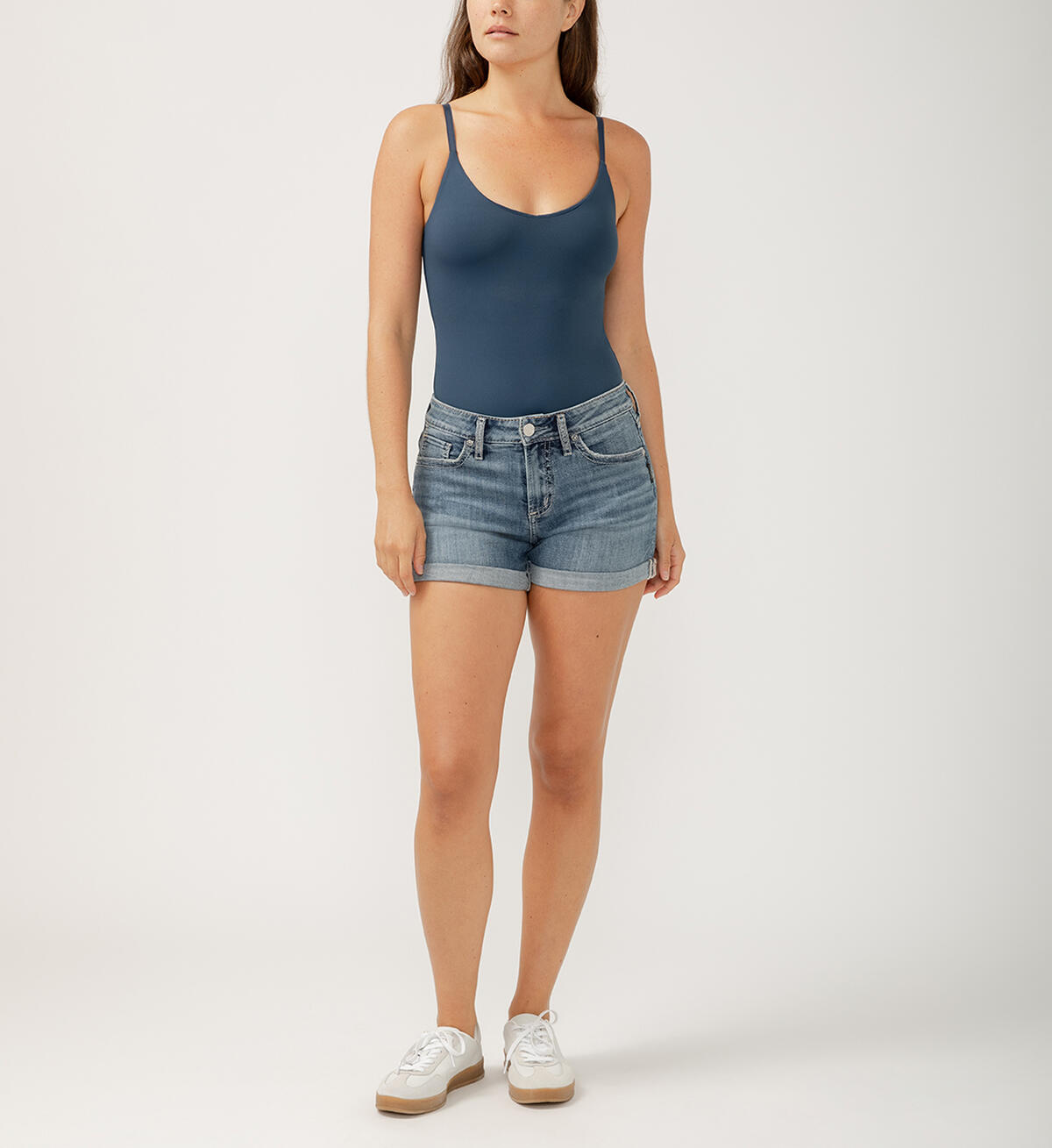 Suki Mid Rise Luxe Stretch Shorts, , hi-res image number 0