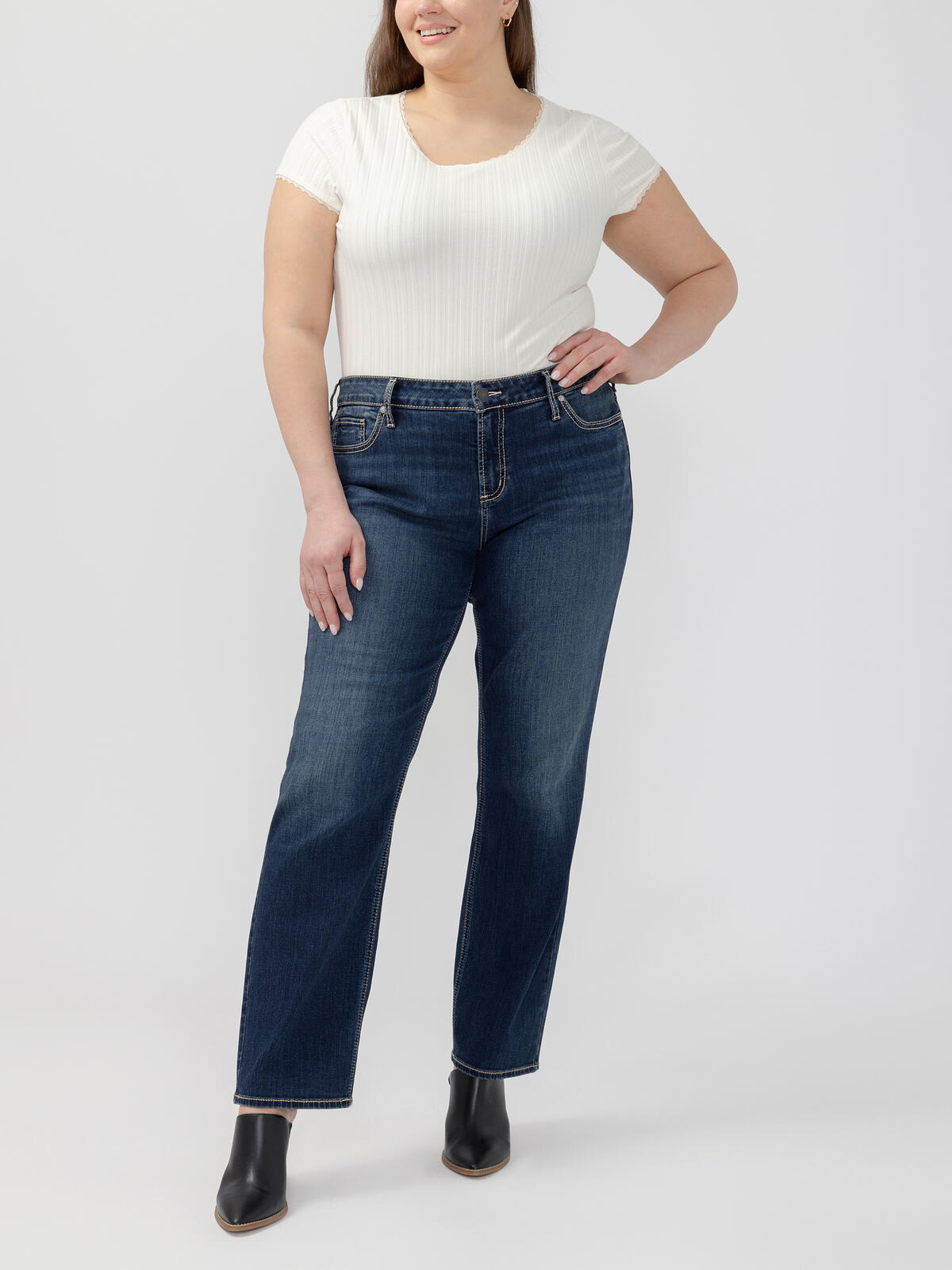 Elyse Straight Leg Jeans image number 0