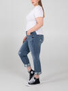 Boyfriend Mid Rise Slim Leg Jeans Plus Size - Eco-Friendly Fabric image number 2