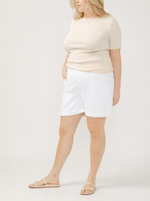 Boyfriend Relaxed Mid Rise Shorts Plus Size