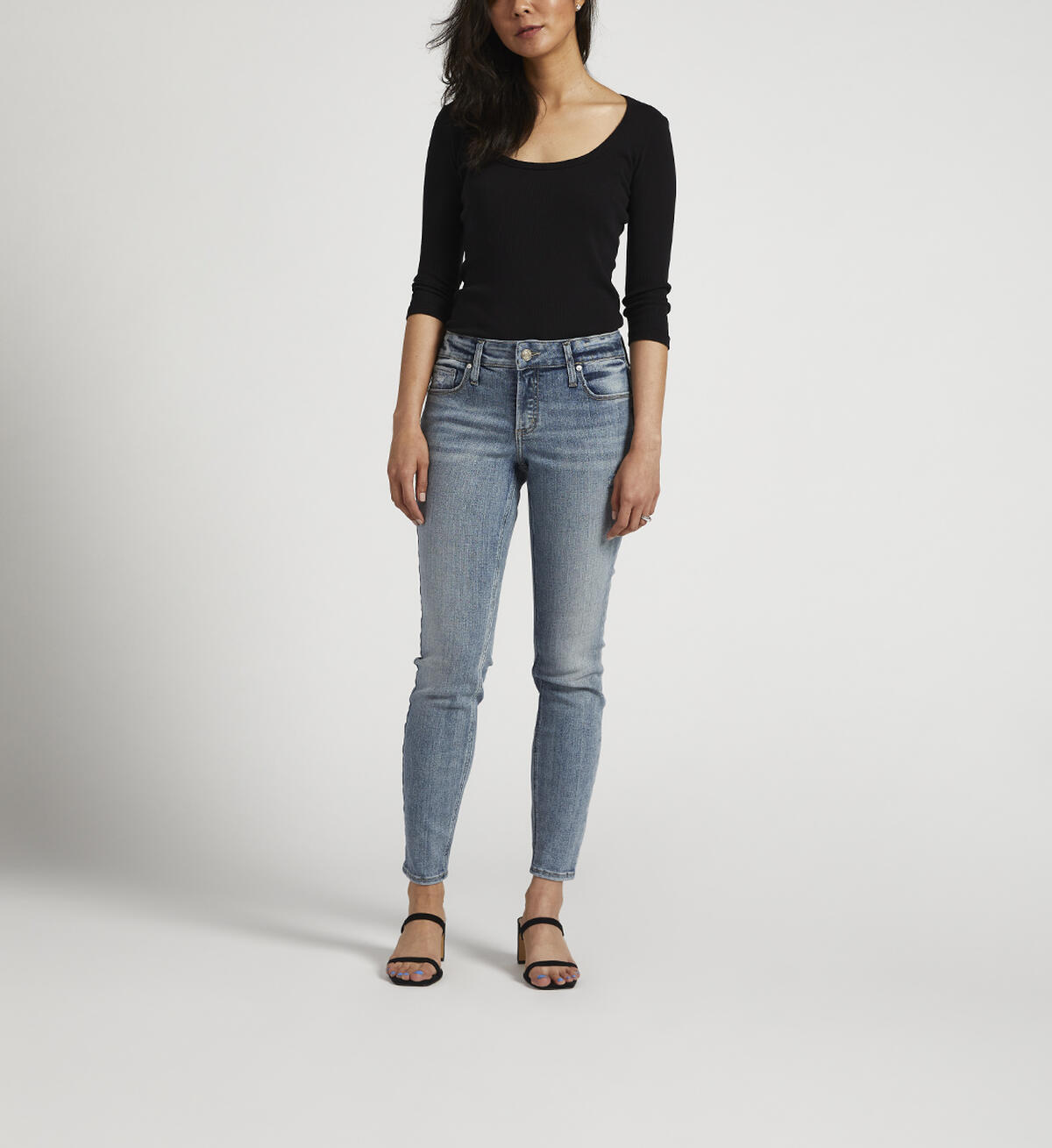 Elyse Mid Rise Skinny Jeans, , hi-res image number 0