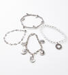 Silver-Tone Charm Bracelet Set, , hi-res image number 2