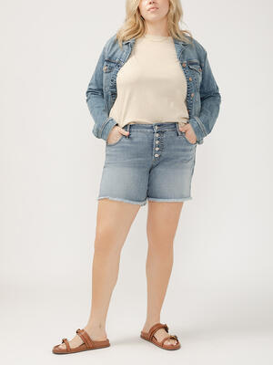 Boyfriend Mid Rise Shorts Plus Size