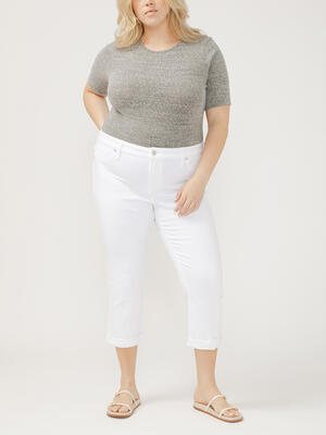 Elyse Mid Rise Luxe Stretch Capri Plus Size