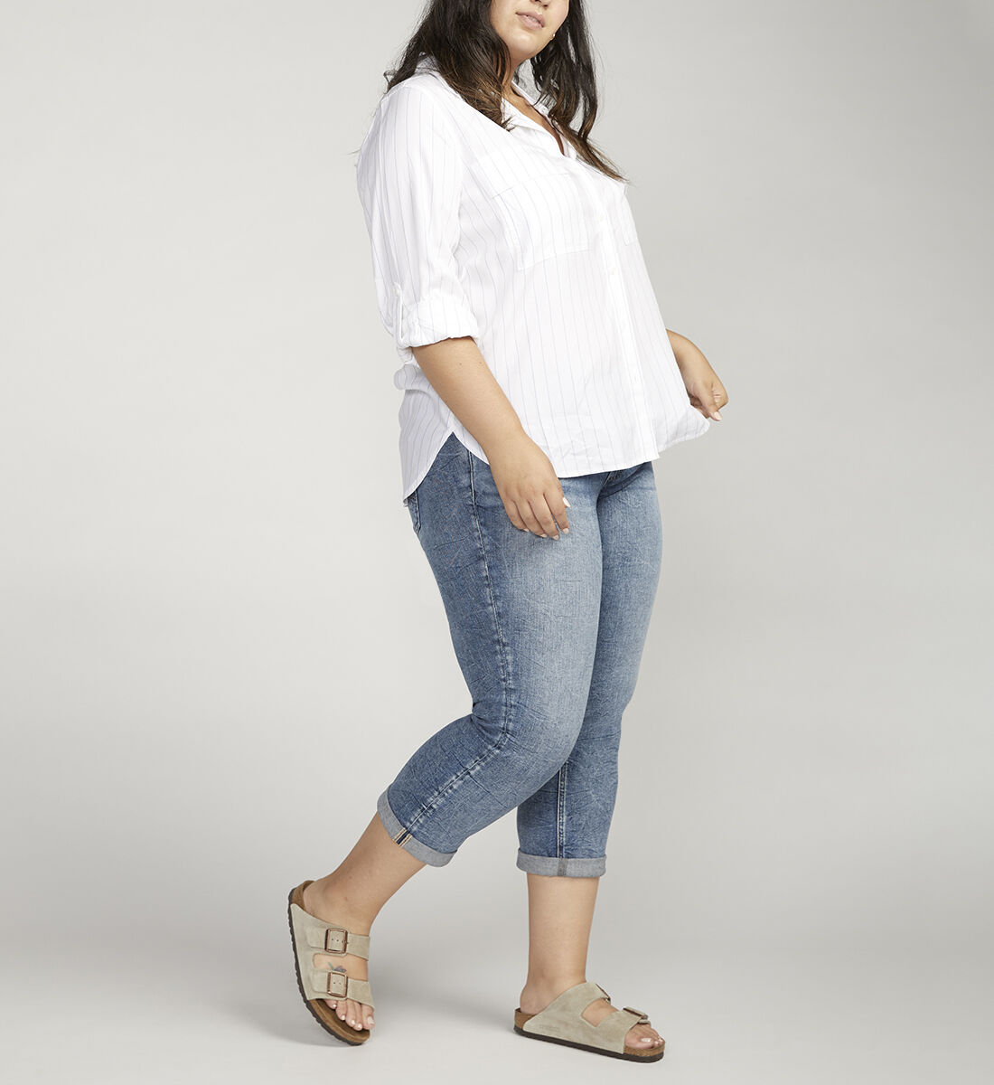 Cheap plus size jean capris clearance
