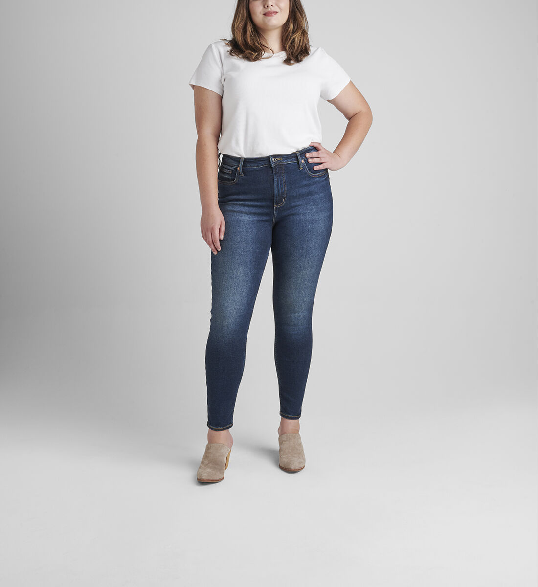 High waisted skinny jeans size 14 discount