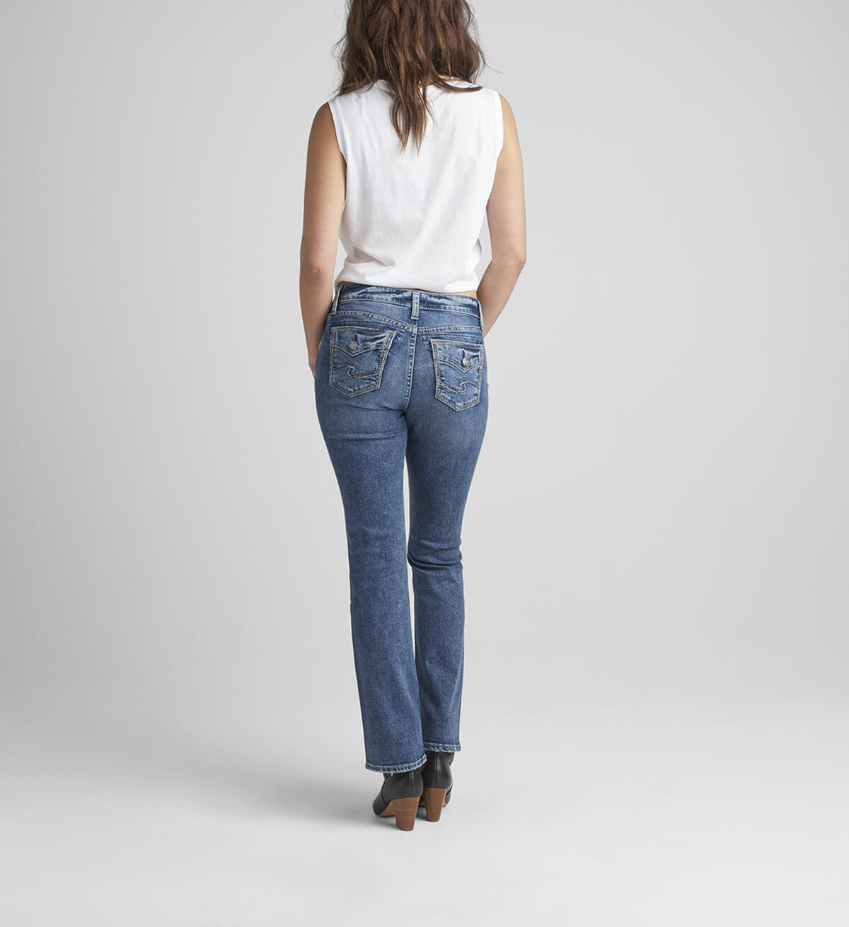 Elyse Mid Rise Slim Bootcut Jeans, , hi-res image number 1