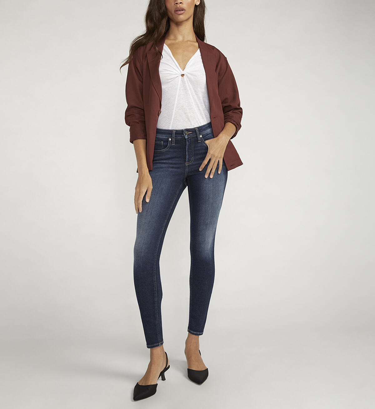 Infinite Fit Mid Rise Skinny Jeans, Indigo, hi-res image number 0