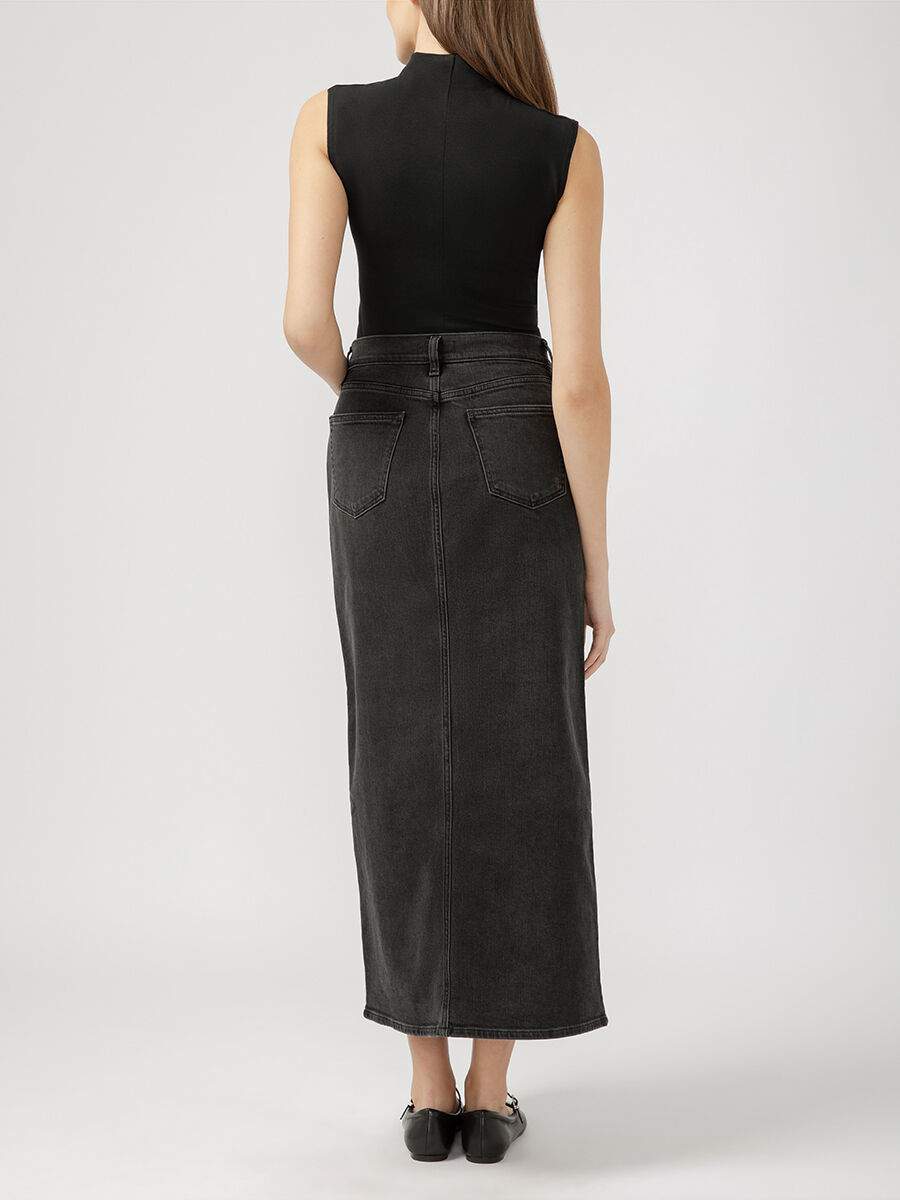 Buy Front-Slit Maxi Jean Skirt for USD 40.00 | Silver Jeans