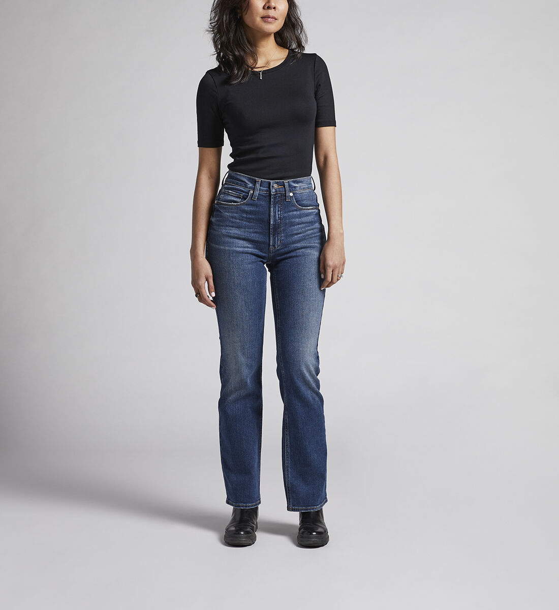 Buy 90s Vintage High Rise Bootcut Jeans for USD 84.00 Silver