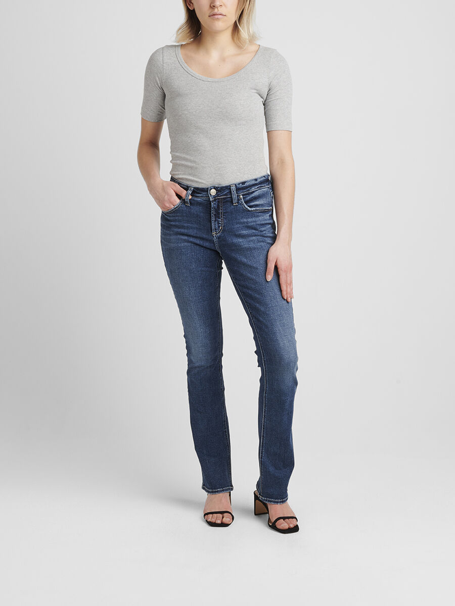 Women's Elyse Mid Rise Relaxed Fit Jeans | Silver Jeans Co.