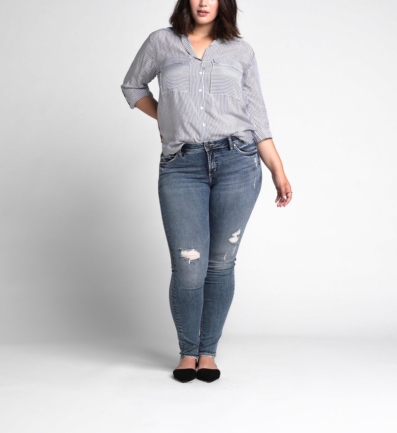 Buy Suki Mid Rise Super Skinny Jeans Plus Size for USD 109.00 | Silver Jeans US