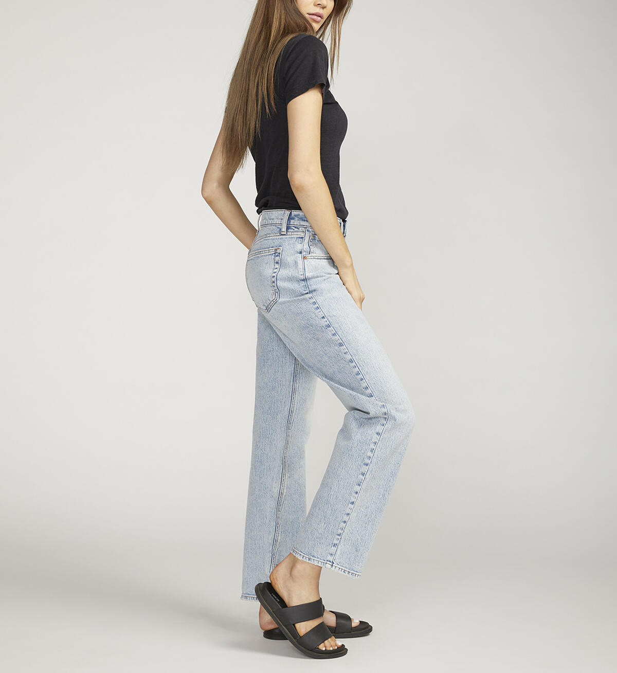 Low 5 Mid Rise Straight Leg Jeans, , hi-res image number 2