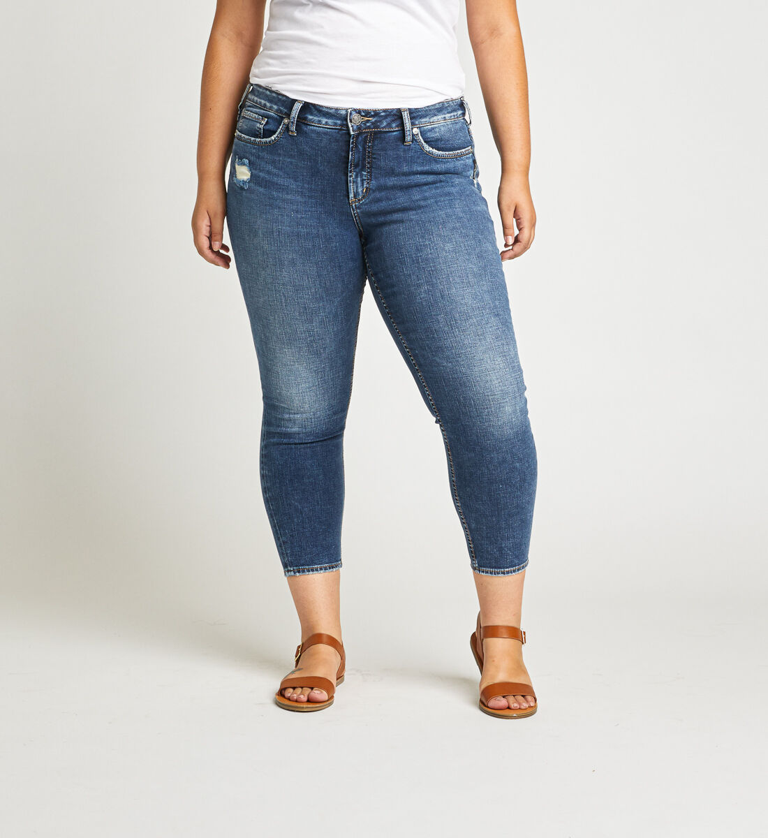 silver jeans capris plus size