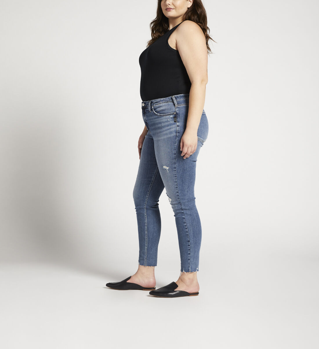 Most Wanted Mid Rise Skinny Jeans Plus Size Side